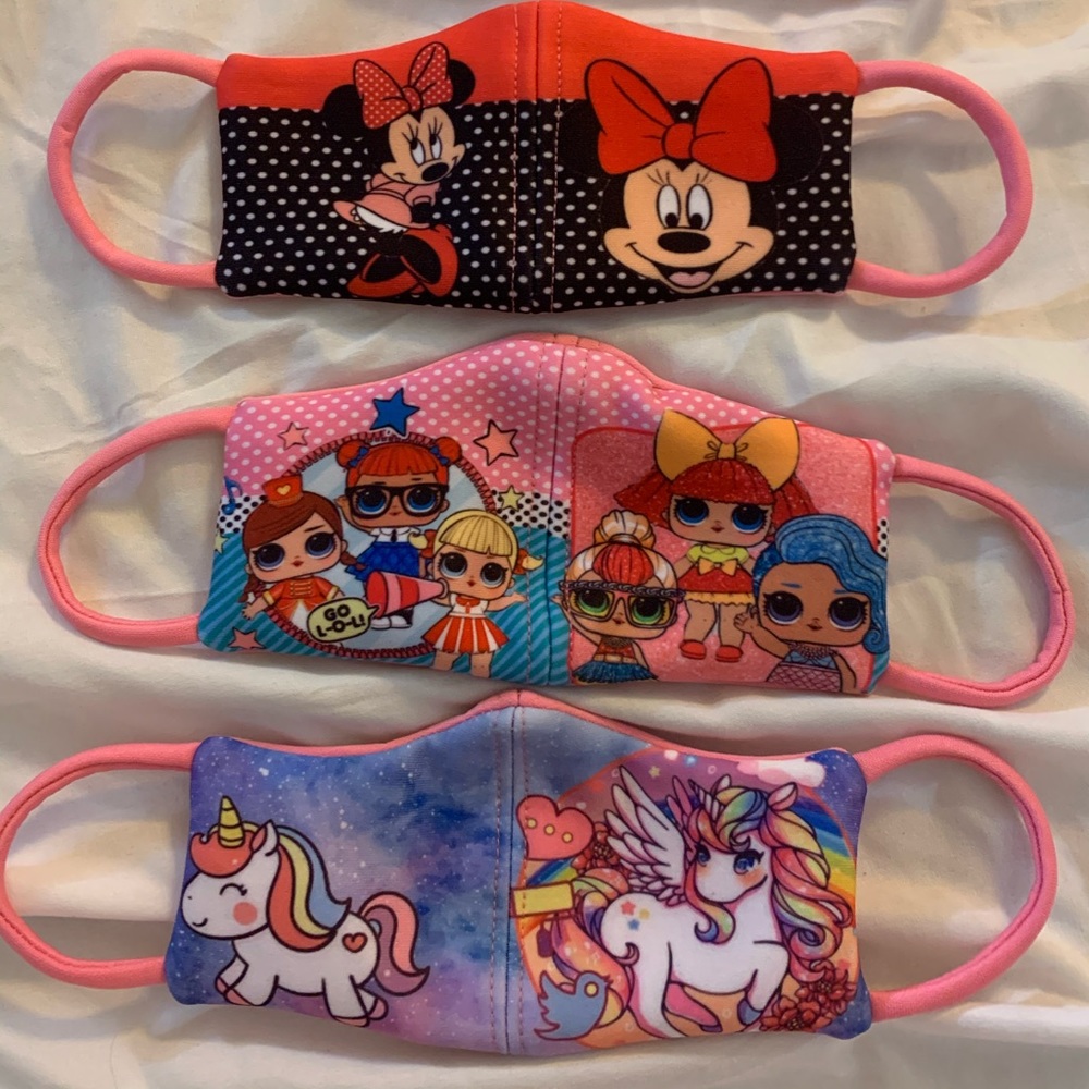 3 pcs Kids face mask character